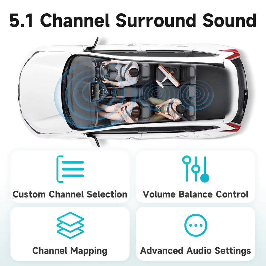 Hizpo 2K Android Auto Multimedia-Player für Ford Focus 3 Mk 3 2011 - 2019, kabelloses CarPlay Stereo in Schwarz - Bild 3
