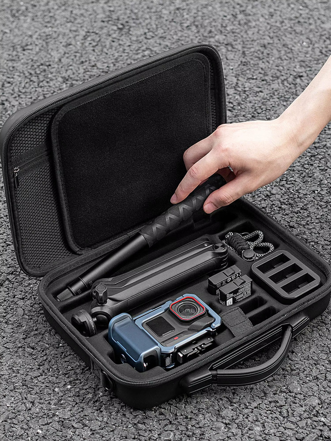 Insta360 Tragetasche für ACE Pro und ACE Pro 2 Grip Kit Zubehör, Aufbewahrungs-Reisetasche für Multi-Halterung und Selfie-Stick, Schwarz - Bild 6