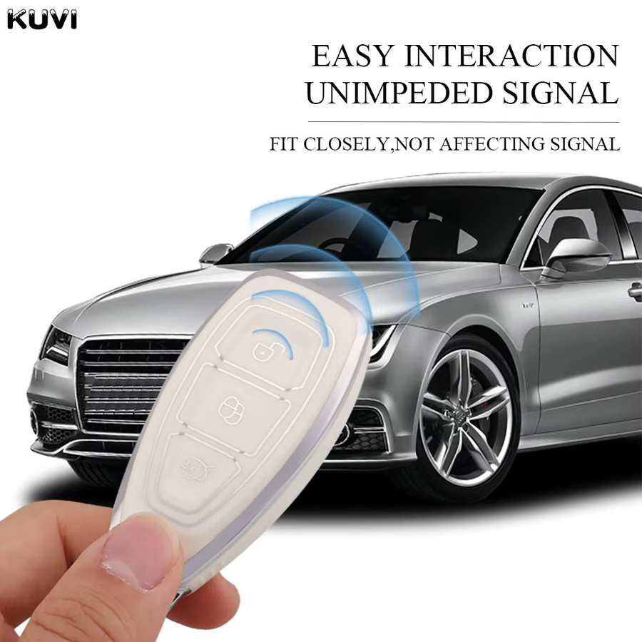 Kuvi TPU Schutzhülle für Ford Auto Fernbedienung und Smart Key, passend für Fiesta, Focus 3 4, Mondeo, Ecosport und Kuga - Bild 5