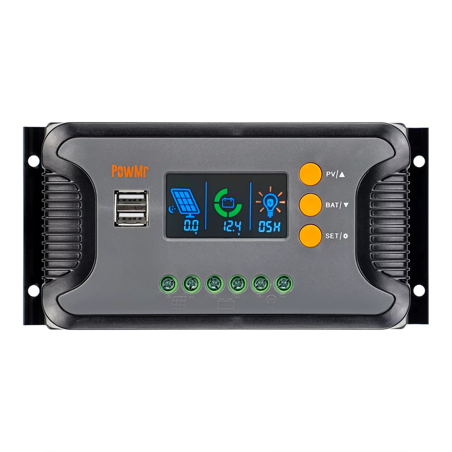 PowMr Pstar Serie PWM Solar-Laderegler in Schwarz für 12/24/36/48V Systeme mit PV-Max-Eingang 100V und 3-Stufen-Ladung für LiFePO4, Gel- und Blei-Säure-Batterien - Bild 8