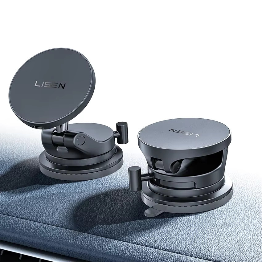 LISEN Saugnapf-Handyhalter mit Qi2.2 25W kabellosem Autoladegerät für iPhone, Schwarz - Bild 7