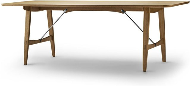 Carl Hansen & Søn And Son BM1160 Hunting Esstisch in Braun mit Metallgestell, B/T/H: 210 x 82 x 74 cm - Bild 1