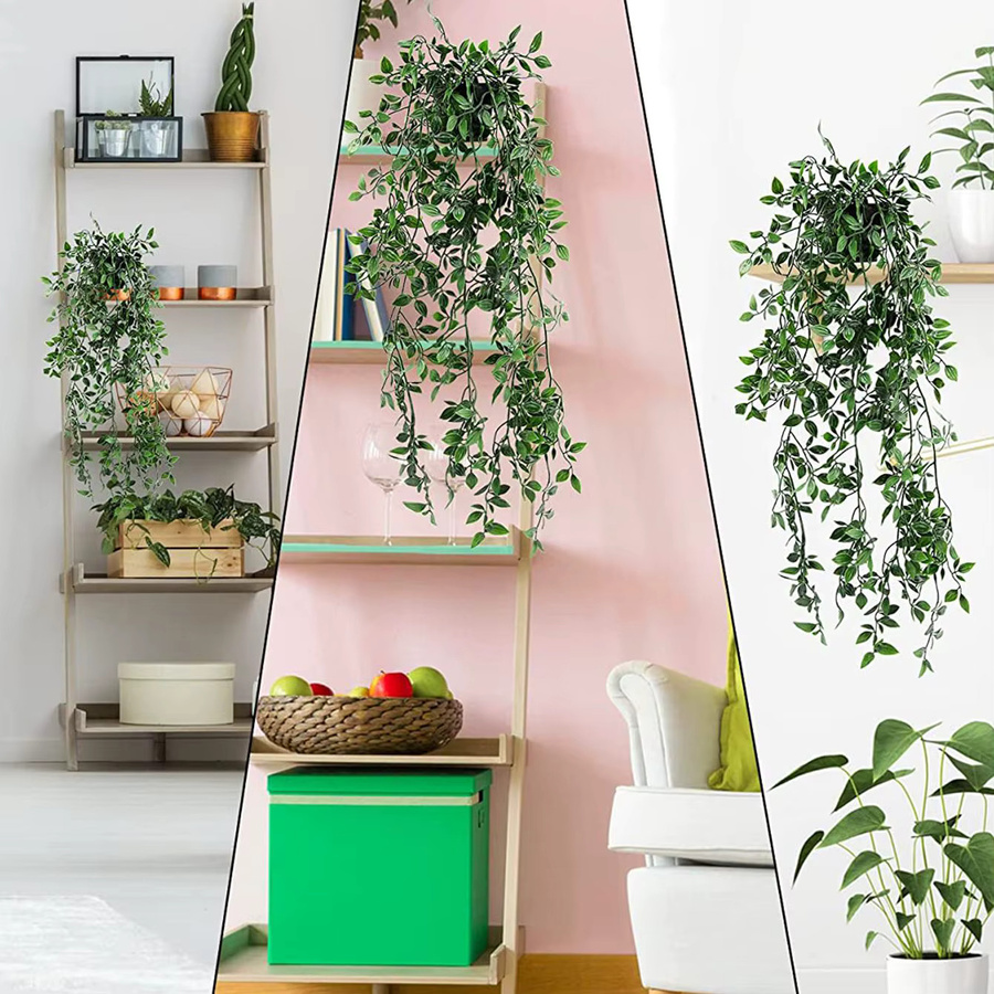 Dekorative künstliche Efeu-Pflanzen in Grün aus Kunststoff für Wandbehang und Garten-Dekoration - Bild 3