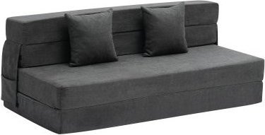 VEVOR 3 in 1 Klappsofa mit 2 Kissen und waschbarem Bezug aus 25D Memory Foam, umwandelbarer Schlafsessel und Futon in Dunkelgrau, B/T/H: 206 x 154,5 x 15 cm - Bild 1
