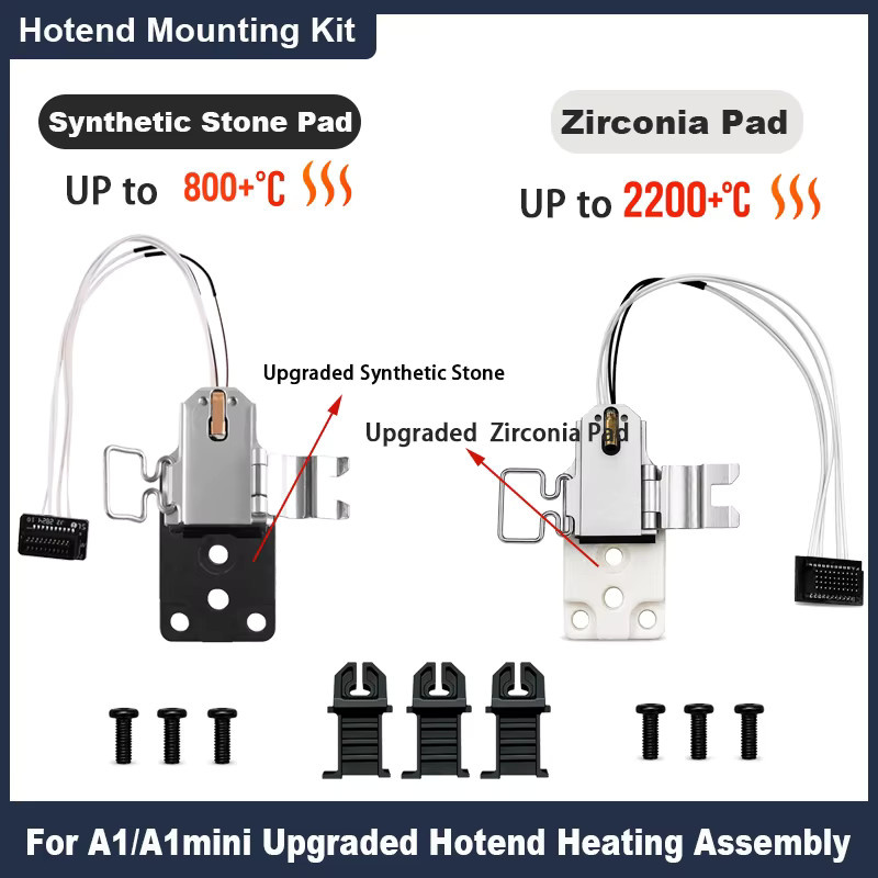Bambu Lab Verbesserte Hotend-Heizbaugruppe für Bambu Lab A1 und A1 Mini Ersatz-Hot-End-Kit mit Heizblock für FDM 3D-Drucker - Bild 3