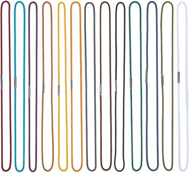 13 Stück elastische Nylon-Bänder in 13 Farben als Notebook-Verbindungseinsatz und Verschlussschlaufe für dein Reise-Notizbuch, Länge: 32,26 cm - Bild 1