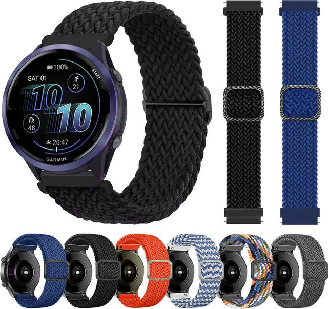 Cor Uhrenarmband Nylon, geflochtenes Band, Unisex, 20/22 mm - Bild 1