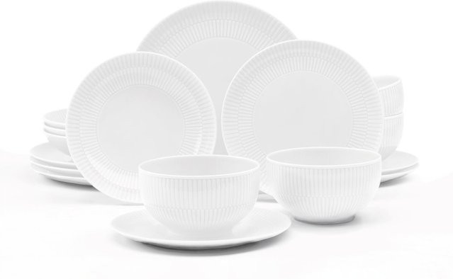 Seltmann Weiden Amina Starter-Set 16-teilig aus Porzellan in Weiß - Bild 1