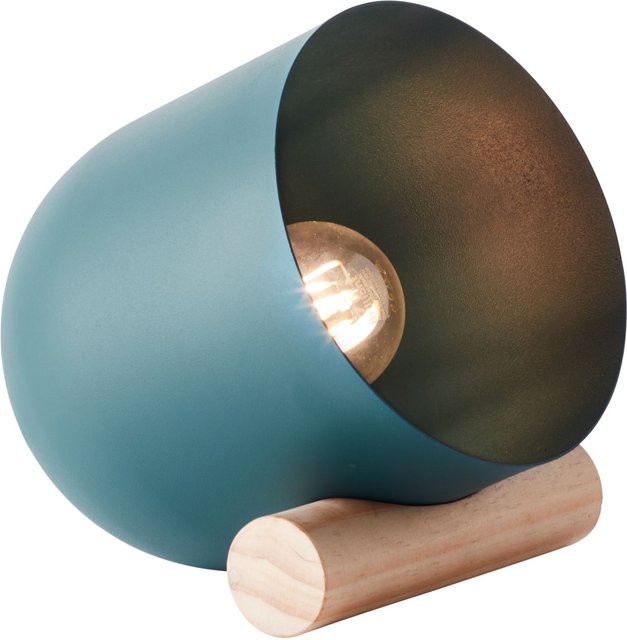 Brilliant Koji Tischleuchte in Türkis und Blau aus Metall und Holz mit E27 Fassung - Bild 1
