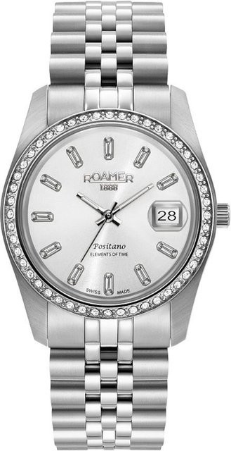 Roamer Damenuhr Positano, Quarz, Edelstahl, 34 mm, Silber, 10 ATM - Bild 1