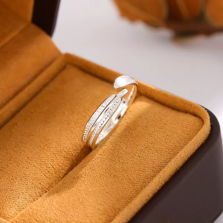 GaGa-Duck Ring, 925 Silber, Blatt, Federn - Bild 3