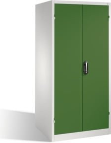 C+P Schwerlast-Werkzeugschrank XXL mit Drehtüren, 4 Böden, Front Resedagrün, Korpus Lichtgrau, H: 195,0 cm, B: 93,0 cm, T: 80,0 cm - Bild 1