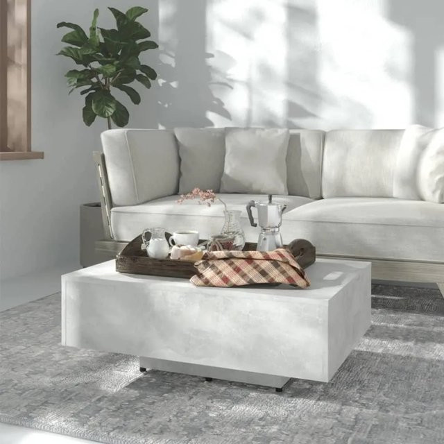vidaXL Couchtisch in Betongrau aus Holzwerkstoff mit modernem Design, B/T/H: 85 x 55 x 31 cm - Bild 1