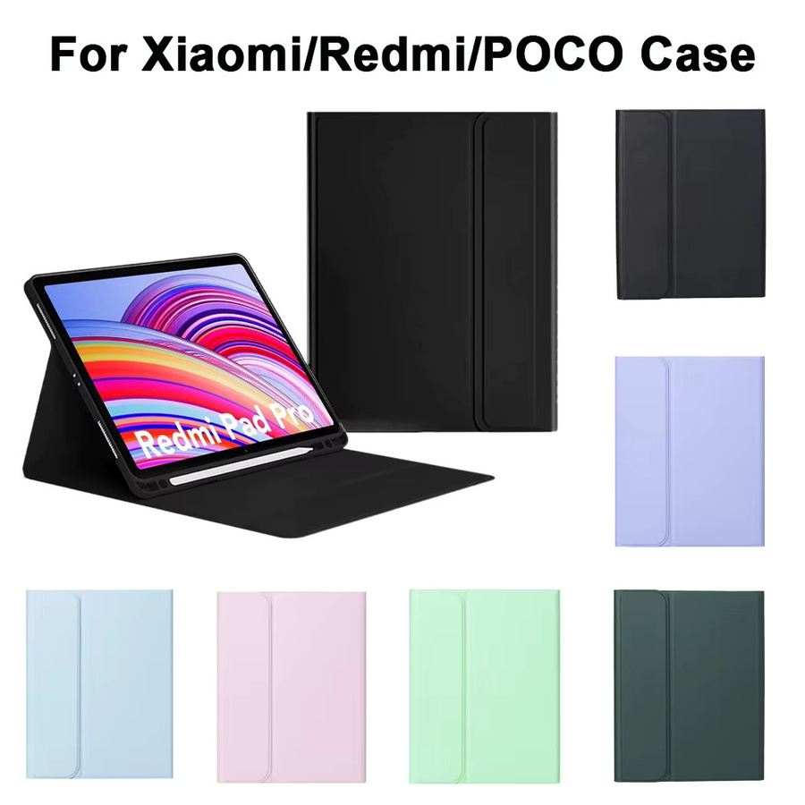 Xiaomi Tablet-Hülle mit Stifthalter für Pad 5 6 7 Pro 11,2 Zoll, Redmi Pad SE Pro 12,1 11 8,7 und Redmi Pad 2 11 Zoll in Schwarz und Grün - Bild 5