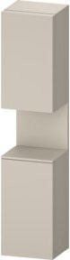 Duravit Hochschrank Qatego in Taupe Matt mit 2 Türen und Glasfachböden, B/T/H: 40 x 36 x 176 cm - Bild 1