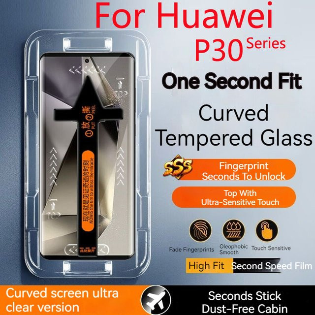 Staubfreie Kabine aus gehärtetem Glas für Huawei P30 Pro Displayschutzfolien, transparent - Bild 1