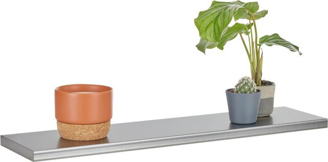 Premium Living Wandboard Inox Edelstahlfarben, B/T/H: 60 x 20 x 15 cm - Bild 1