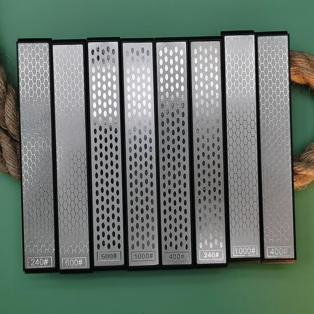 RSCHEF Diamant-Schleifstein in Grau mit 80-400 Körnung zum Schärfen von Messern, Scheren und Rasiermessern - Bild 1