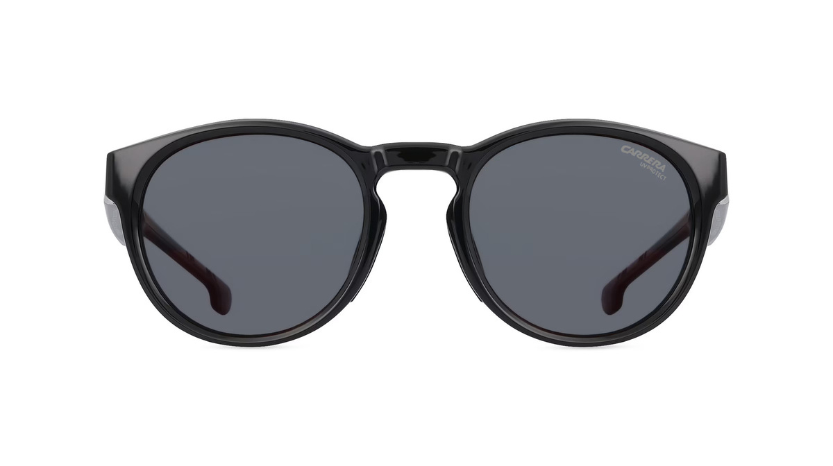 Carrera CARDUC Sonnenbrille Herren, Vollrand, Rund, Kunststoff, schwarz, grau - Bild 1