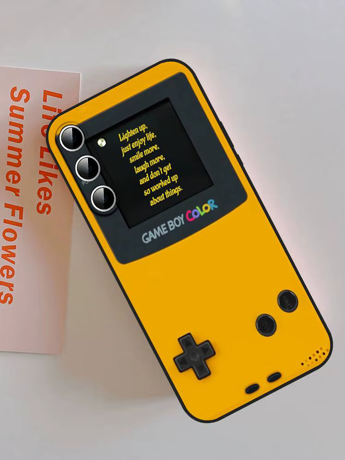 Gameboy Design Soft Cover Handyhülle für Samsung Galaxy S21 S22 S23 S24 S25 S26 Ultra FE Plus 5G A52S in Gelb - Bild 6