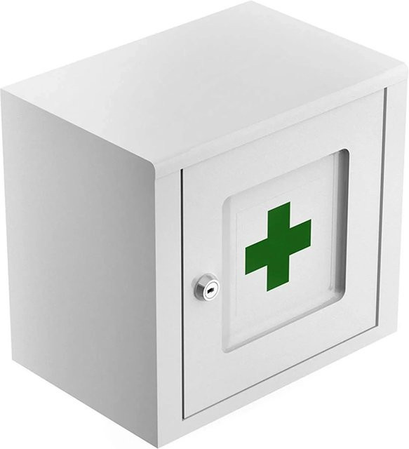 SOTECH Essensa Arzneischrank Medico, abschließbarer Wandmedizinschrank aus Metall in Weiß, modern und matt - Bild 1