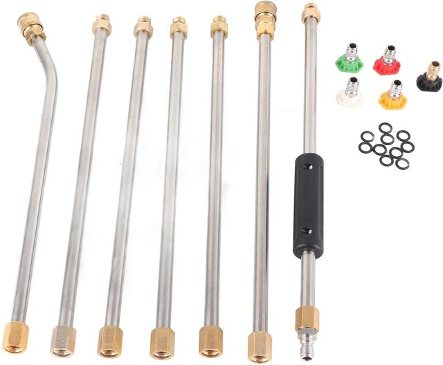 Hochdruckreiniger-Verlängerungsstab-Kit mit 5 Düsenspitzen zur Bewässerung von Gartenrasen und Landwirtschaft - Bild 1