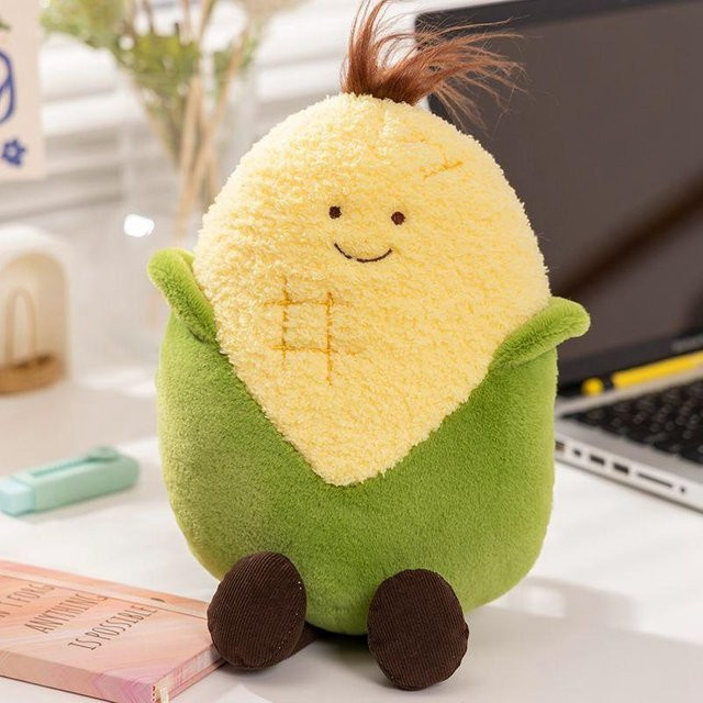 Yiran toy Kawaii Cartoon Lagerfeuer gerösteter Mais Plüschtier, 25cm - Bild 1