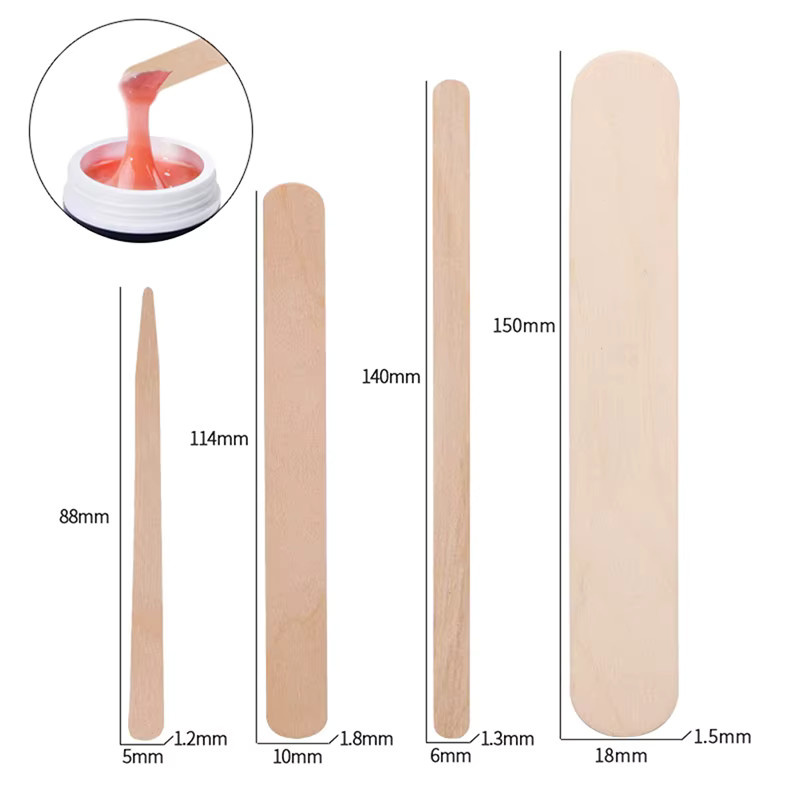 JCSYFAC Waxing Spachtel Holz, 100 Stück, Damen, Gesicht - Bild 1