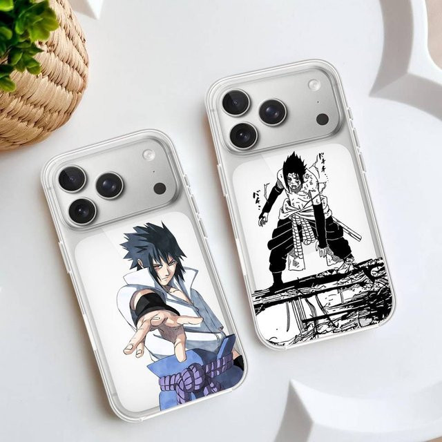 Transparente Anime Sasuke Uchiha Handyhülle für dein iPhone 11 bis iPhone 17 Pro Max - Bild 1
