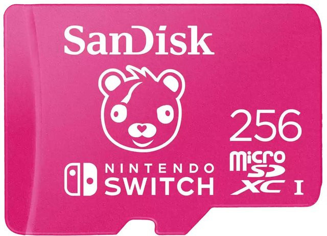 SanDisk microSDXC Extreme Gaming Speicherkarte Fortnite Cuddle Team Leader Edition für Nintendo Switch, 256 GB, Pink - Bild 1