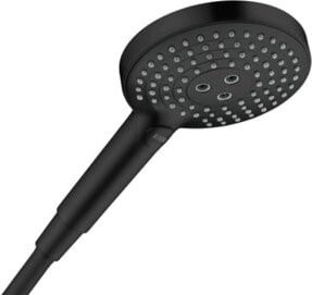 Hansgrohe Axor Handbrause EcoSmart in Matt Schwarz mit 3 Strahlarten und Anti-Kalk-Funktion, Durchmesser: 12 cm - Bild 1