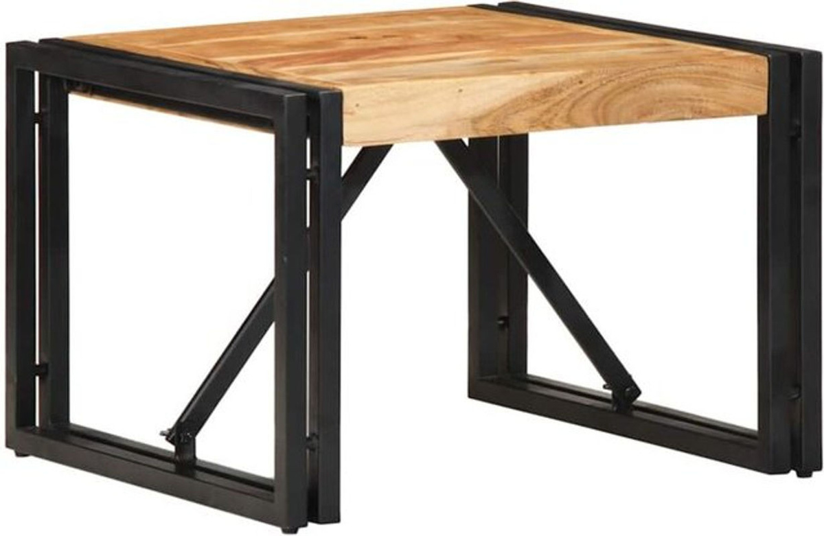 vidaxl Couchtisch aus Massivholz Akazie in Braun, Quadratisch, B/T/H: 50 x 50 x 35 cm - Bild 1