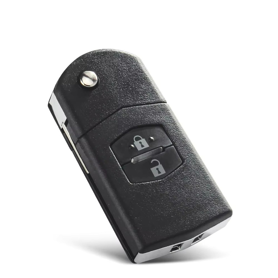 KEYYOU Flip Folding Remote Key Auto Starter mit 2/3 Tasten, 433 MHz und 4D63 Chip für Mazda 2/3/5/6, MX5, CX7, Farbe: Schwarz, SKE126-01 - Bild 2
