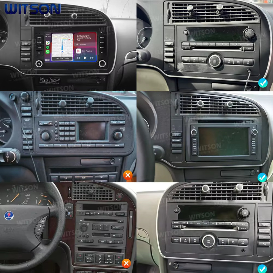 WITSON Android Autoradio im OEM-Style für SAAB 9-3 (2007-2012) mit 7 Zoll Display, WLAN, GPS und CarPlay in Schwarz - Bild 4