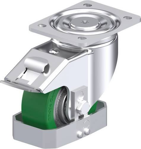 Blickle Stahlblech-Lenkrolle 127K-FI-FS in Silber mit 125 mm Rad-Durchmesser und 450 kg Tragfähigkeit - Bild 1