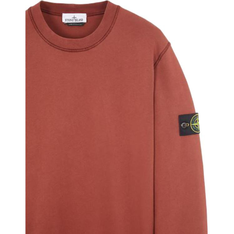 Stone Island Rundhals-Sweatshirt, Ziegelrot, Herren - Bild 3