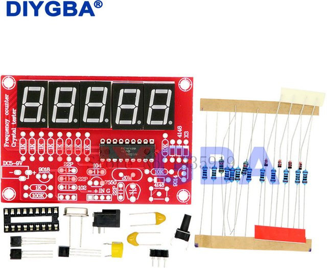 DNIGEF Digitaler LED Quarzoszillator Frequenzzähler Tester DIY Kit 1 Hz-50 MHz in Rot - Bild 1