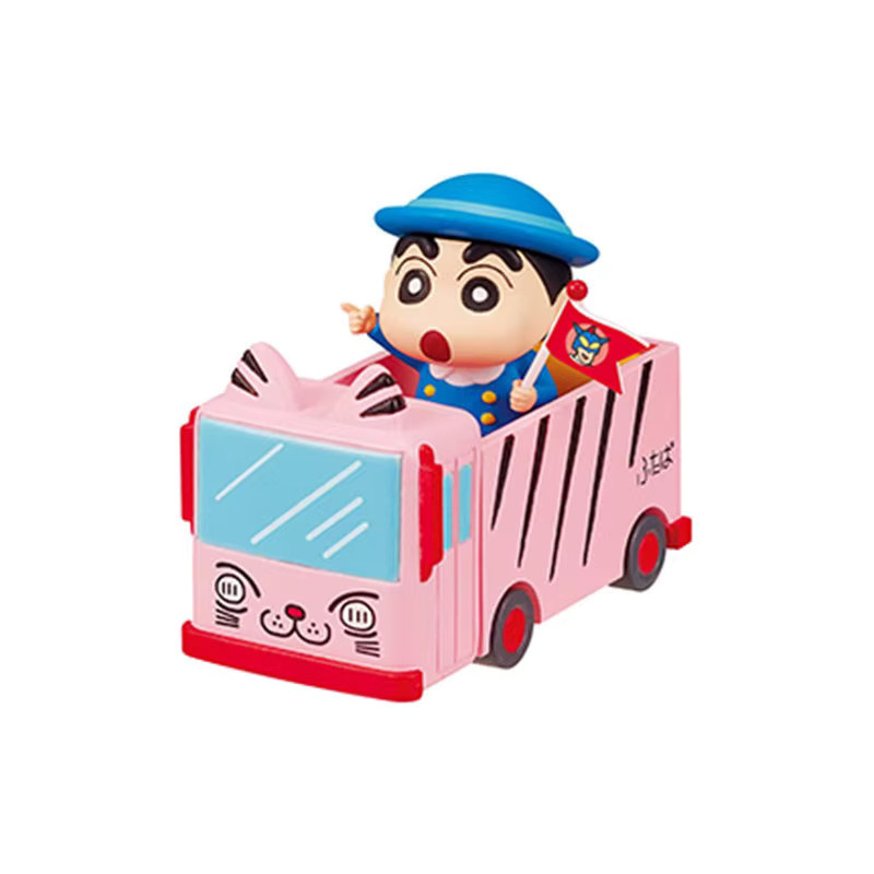 REMENT Crayon Shinchan Blind Box Miniatur-Szene Schulbus Kleiner Zug, Actionfigur, Puppen Spielzeug - Bild 2