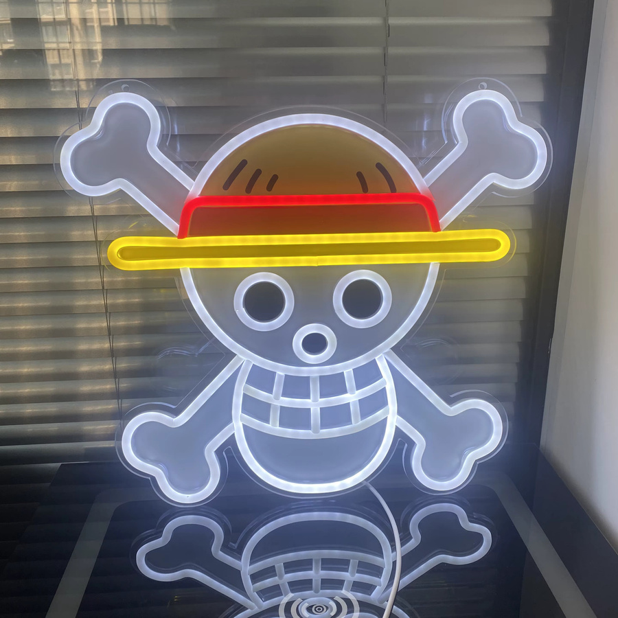 Bandai One Piece Luffy Acryl Neon LED Licht Multicolor Kunstwerk für Dekoration - Bild 2