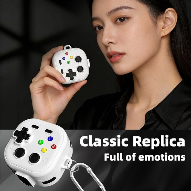 Silikon-Schutzhülle im Game-Controller-Design für Samsung Buds4pro in Grau oder Weiß - Bild 1