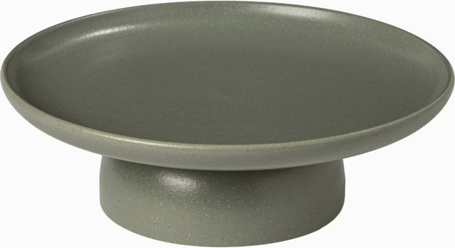 Costa Nova Fußteller Pacifica aus Keramik, grün, rund, 3er Pack, Durchmesser: 26,8 cm, Höhe: 8,9 cm - Bild 1