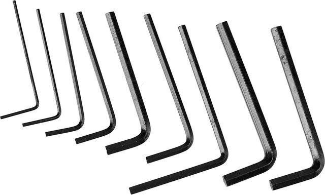 TOMTOP JMS 9-teiliges Inbusschlüssel-Set für Gitarren aus Metall in Grau und Schwarz - Bild 1