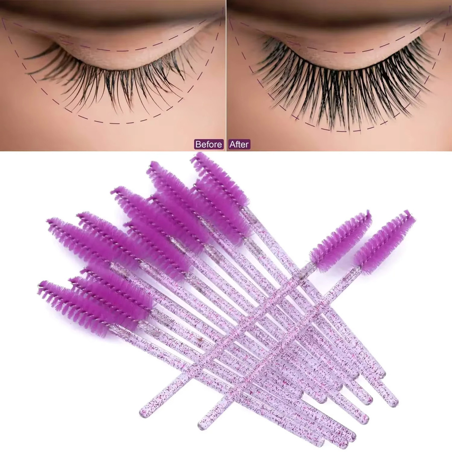vvocci Mascara-Bürsten Spoolies, Crystal Black, 50 Stück, Unisex - Bild 2