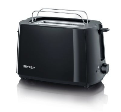 Severin Automatik-Toaster AT 2287 in Schwarz mit Röstzeitelektronik und Brötchen-Röstaufsatz, B/T/H: 29 x 15 x 17 cm - Bild 2
