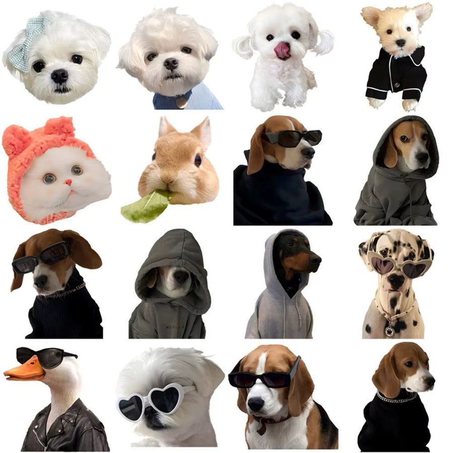 Rspctou Niedliche Tier-Aufkleber, Katzen- und Hunde-Cartoon-Sticker, multicolour - Bild 3