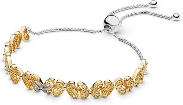 Fashion Moments Slider-Armband, Schmetterling, 925 Sterlingsilber, vergoldet, Damen - Bild 1