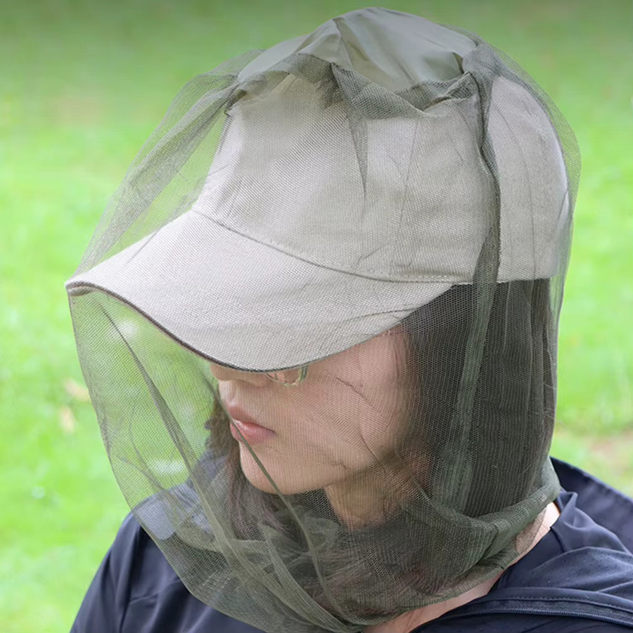 VAKIND Anti-Mücken Kopfnetz in Grün für Camping und Outdoor-Aktivitäten - Bild 2