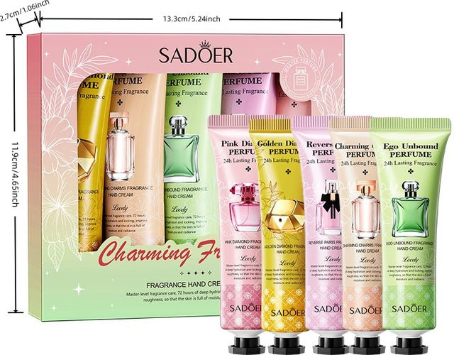 SADOER Handcreme-Set, 5 Stück, 30g pro Stück - Bild 1