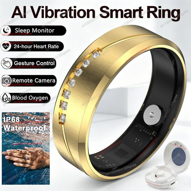 Ola Esporte Smartring für Herren in Silber mit Herzfrequenz- und Blutsauerstoff-Monitor, Vibrationsalarm und IP68 Wasserdichtigkeit - Bild 1