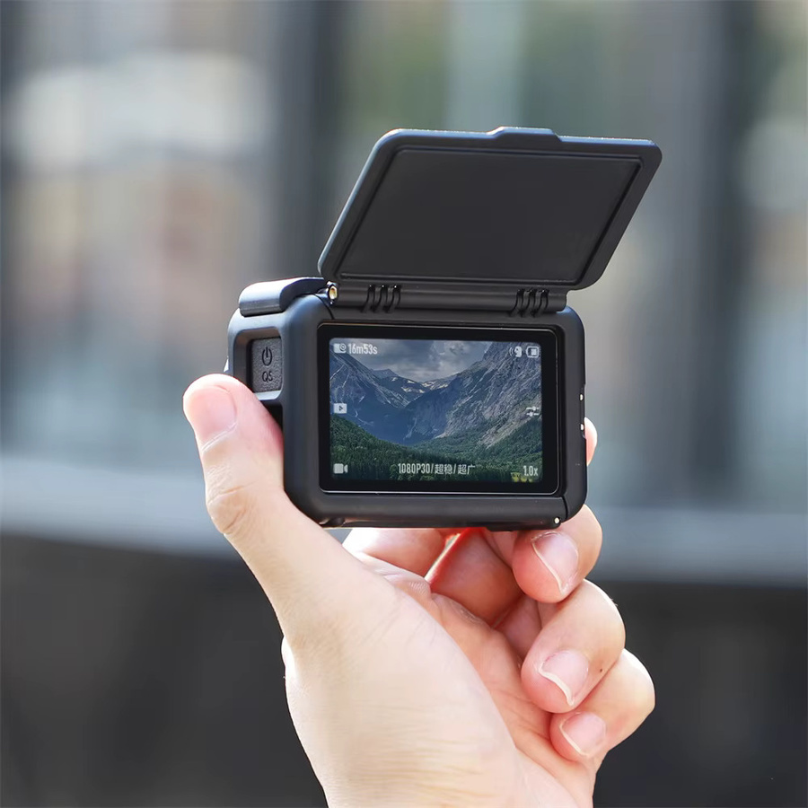 Schutzgehäuse mit einstellbarer Sonnenhaube für DJI OSMO Action 5 Pro, 4 und 3 in Schwarz - Bild 5